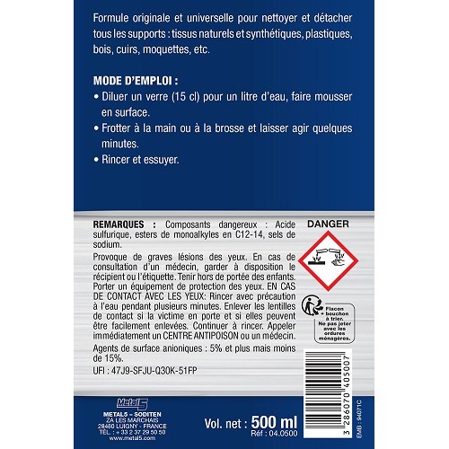 Nettoyant Intérieur BELGOM universel - flacon - 500ml - UC01300