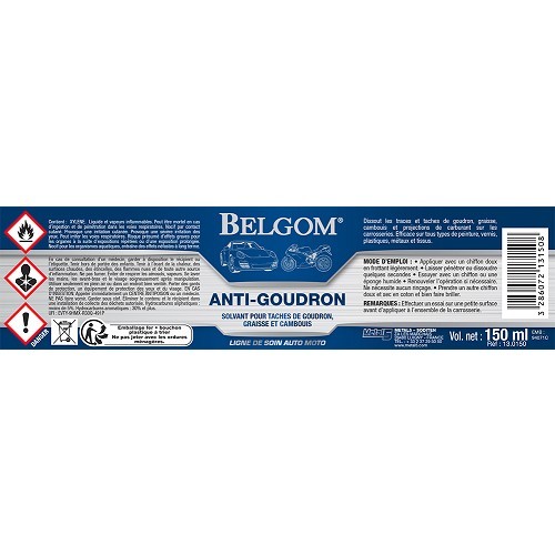 BELGOM tar remover - bottle - 150ml - UC02300