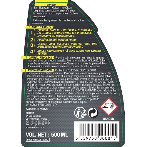 Detergente motore NEOCLEAN - Spray - 500 ml - UC03129