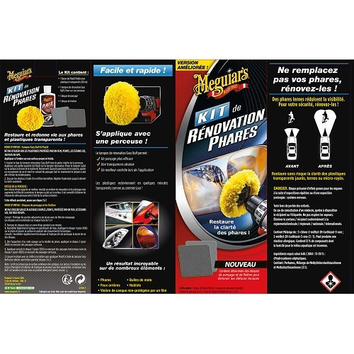 MEGUIAR'S renovation kit for headlights and optics - UC04035