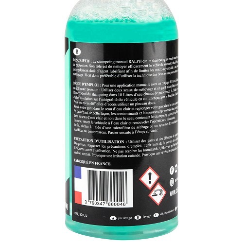 CLEANESSENCE Detailing RALPH Lavaggio a mano Shampoo per esterni - 500ml - UC04501