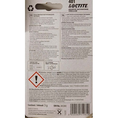 Direct hechtende kleefmiddel Loctite 3 gram - UC10050