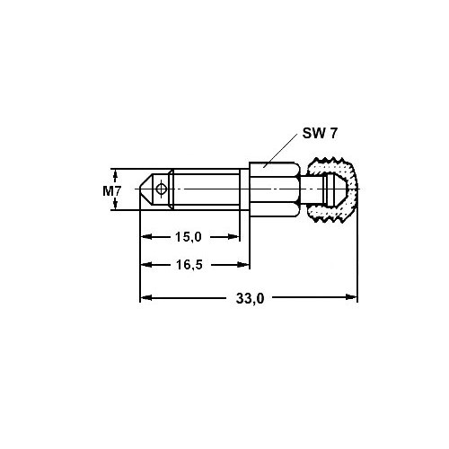 Remklauw ontluchtingsschroef - M7 - UC11725