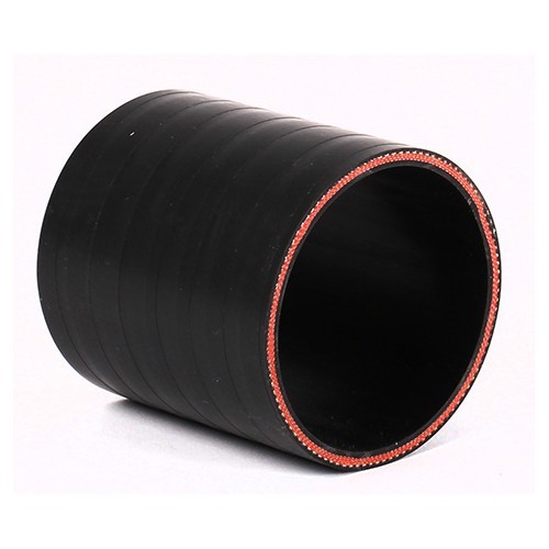  Tubo SAMCO con raccordo diritto in silicone nero opaco - 65 mm - UC14025-1 