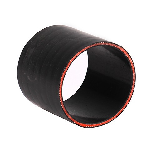 Tubo recto de silicona SAMCO, negro mate - 76 mm - UC14040