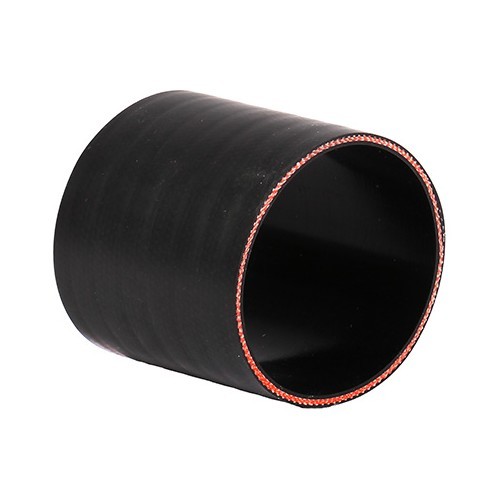 Tubo recto de silicona SAMCO, negro mate - 80 mm - UC14045