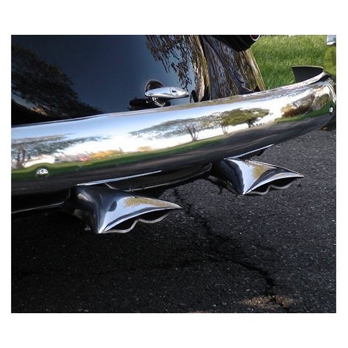 Polished aluminium whale tail exhaust tip - UC24005