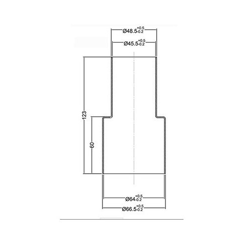 Adaptateur d'échappement 45mm -> 63.5mm - UC24856