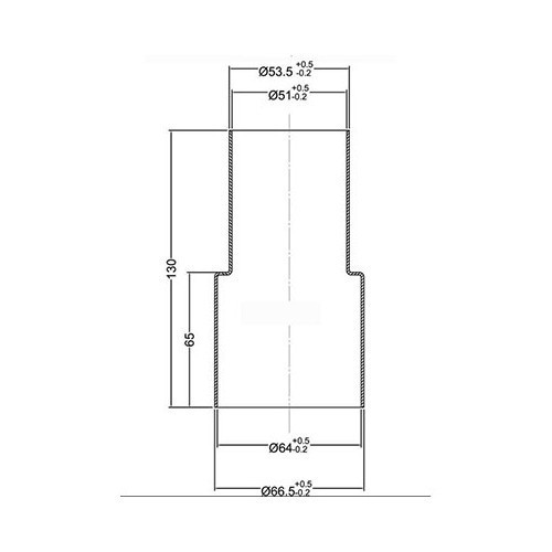 Adattatore per scarico 50 mm -> 63.5 mm - UC24857