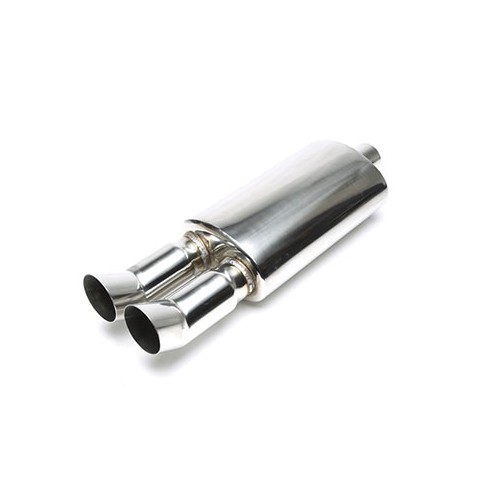  DTM oval double-outlet universal silencer - UC24870 