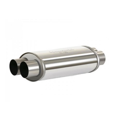     
                
                
    Silenziatore di scarico doppio in acciaio inox (60 mm) - UC24902
