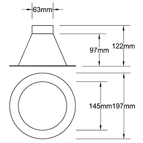 Écope d'air ronde - 200 mm - UC25182