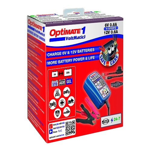 Carregador - Dispositivo de manutenção automática OPTIMATE OP1 VOLTMATIC para baterias 6V / 12V - UC30069