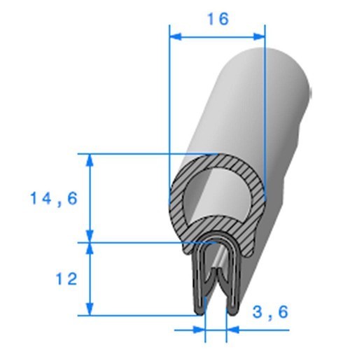  Guarnizione cofano - 16 x 14,6 mm - UC30320 