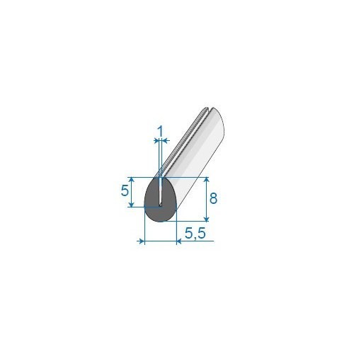  U-förmige Abschlussdichtung - 5,5 x 8 mm - UC30355 