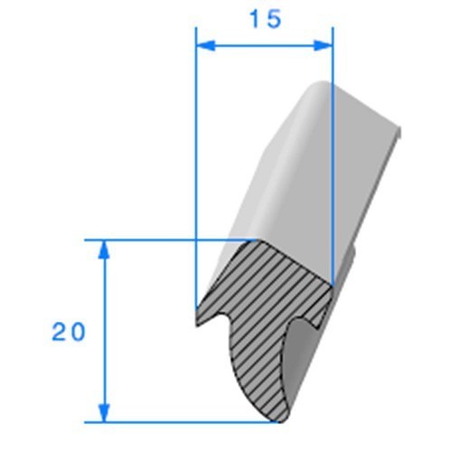  Guarnizione della portiera - 15 x 20 mm - UC30455 