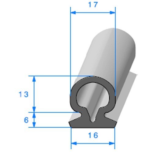  Deur afdichting - 16 x 20 mm - UC30460 