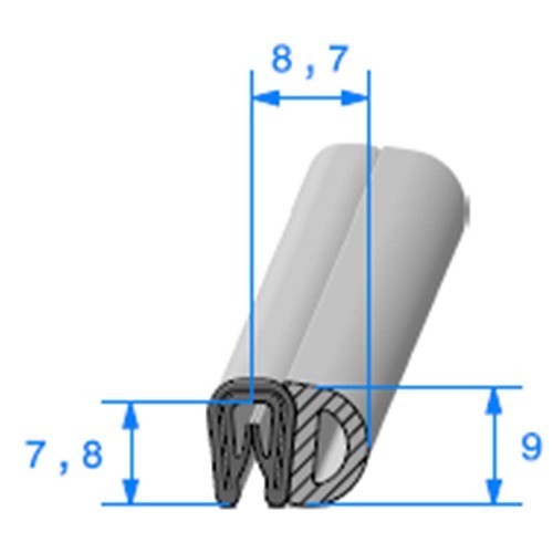  Joint de porte - 8,7 x 9,5 mm - UC30465 