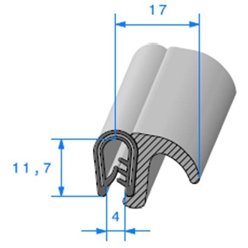  Joint de porte - 16 x 12,4 mm - UC30470 