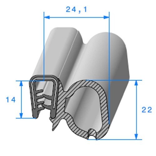  Guarnizione della portiera per Peugeot 205 - 24,6 x 18,6 mm - UC30480 