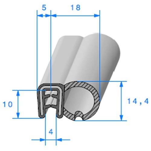  Joint de porte 18,5 x 15 mm - UC30495 