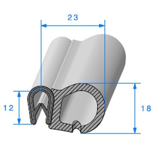  Guarnizione della portiera - 22,4 x 12,5 mm - UC30500 