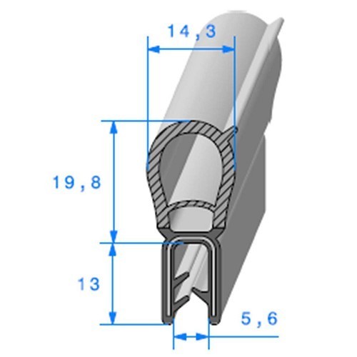  Joint de porte - 15 x 33 mm - UC30525 