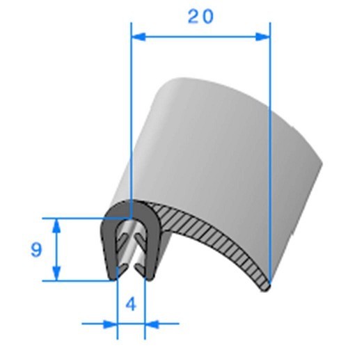  Junta de la puerta - 20 x 9 mm - UC30545 