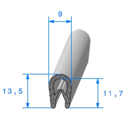  Joint à armature métallique blanc - 9 x 13,5 mm - UC30595 