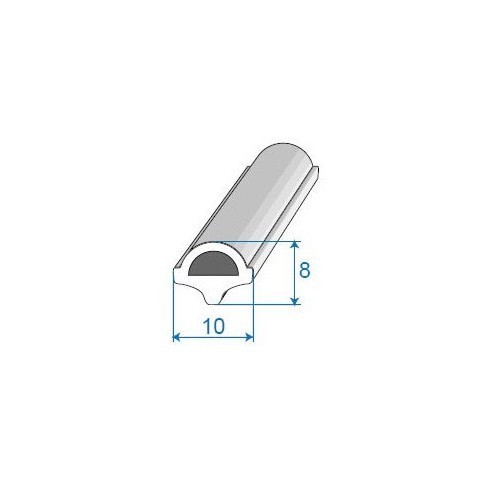  Sleutel voor verchroomde voorruit afdichting - 10 x 8 mm - UC30645 