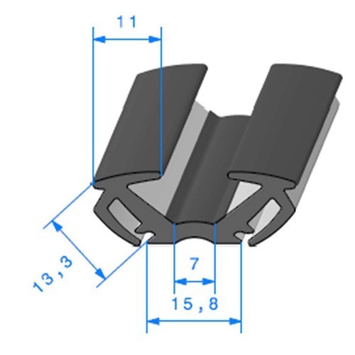  Geblokte venster loper - 15,8 x 13,4 mm - UC30685 