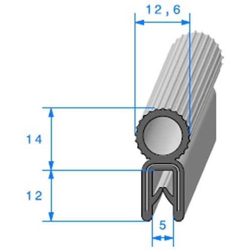  Metalen versterkte laarsafdichting - 8,8 x 13,5 mm - UC30745 