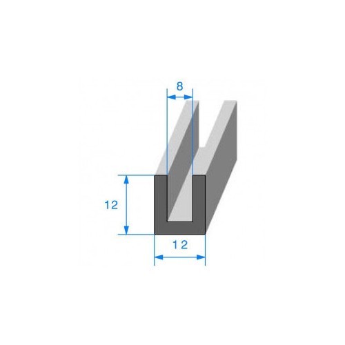  U-shaped wedge gasket - 12 x 12 mm - UC30860 