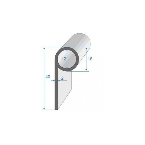  Zwart klepzegel - 16 x 40 mm - UC30864 