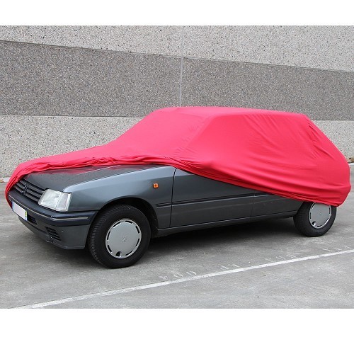 Custom made red interior protective cover for Peugeot 205. - UC34055
