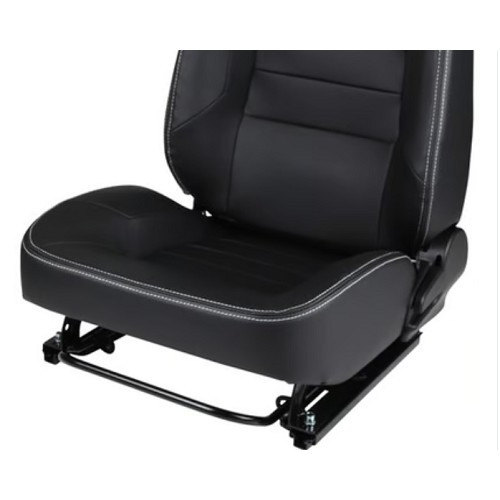 Pair of universal black leatherette sports seats - UC35051