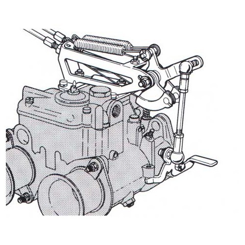 Varillaje de control para 2 carburadores WEBER DCOE - UC40200