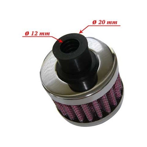 Pequeño filtro respiradero de aceite, embudo de diámetro 12mm - UC44700