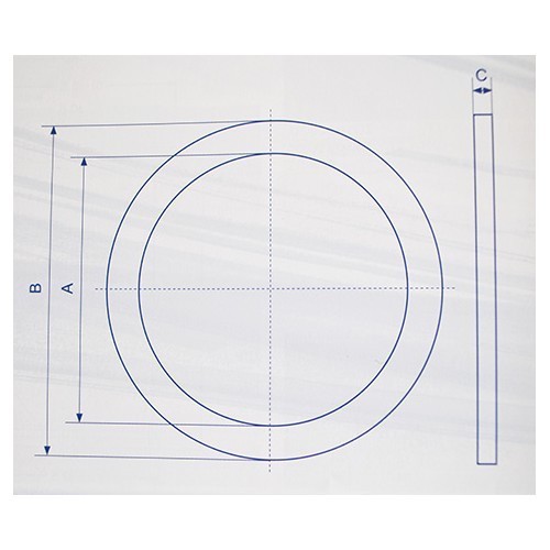 Fuel tank rubber gasket - 28 x 45 x 2 - UC45541