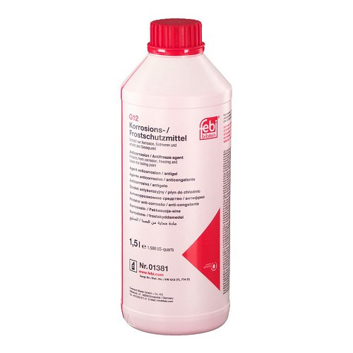  Liquide de refroidissement concentré FEBI G12 - rouge - 1,5 Litres - UC50000 