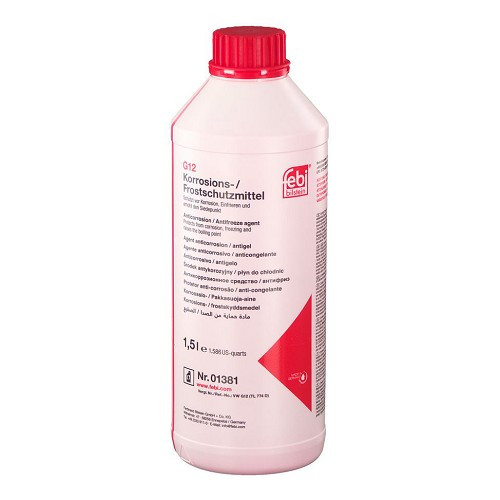 Líquido refrigerante concentrado G12/rojo 1,5L