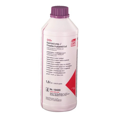     
                
                
    FEBI G12+ concentrated liquid coolant antifreeze - Purple - 1.5 Liter - UC51000
