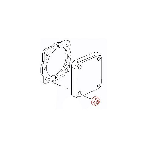 M8 sealing nut with gasket - UC52503