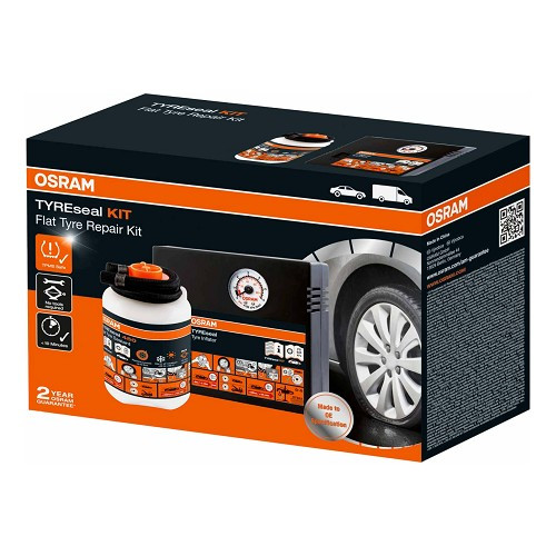 Kit de reparação de furos OSRAM TYREseal 450 - 450ml de vedante de pneus e compressor de 12V - UC60676