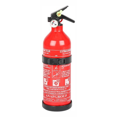 1 kg pressurised fire extinguisher with pressure gauge