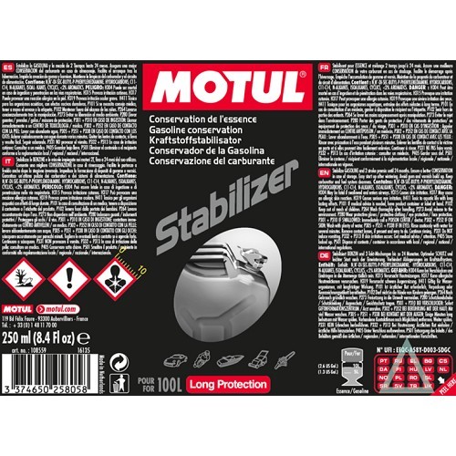 Motul Stabilizer petrol stabiliser - 250ml - UD10211