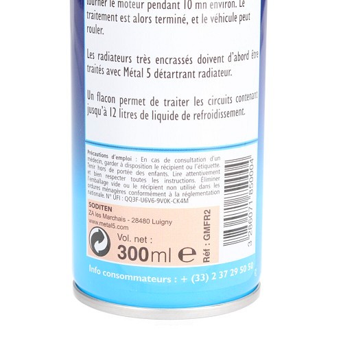 Radiador antifugas METAL 5 - botella - 300ml - UD10217