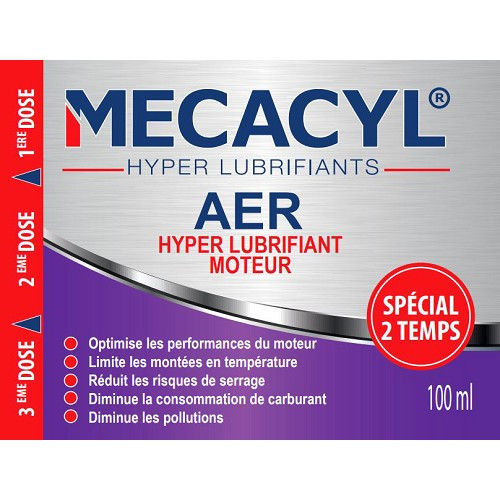 Hyper-lubrifiant MECACYL AER spécial vidange pour moteurs 2 temps - 100ml - UD10225