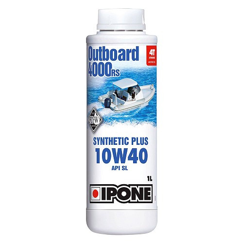  IPONE OUTBOARD 4000RS 10W40 Motorolie voor boten - semi-synthetisch - 1 liter - UD10582 