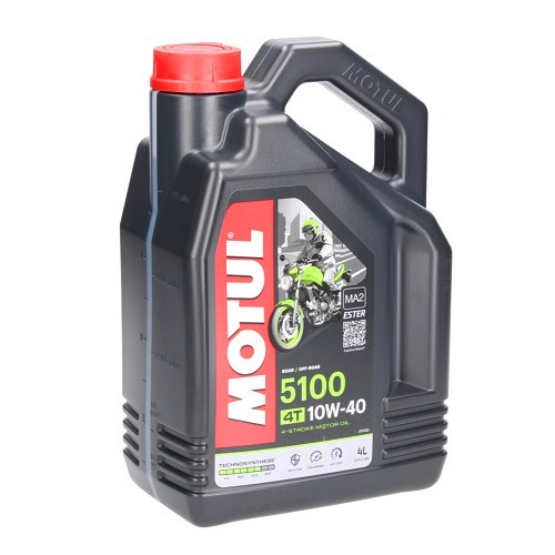  Óleo de motorizada MOTUL 5100 4T 10W40 - Technosynthesis - 4 litros - UD10603 